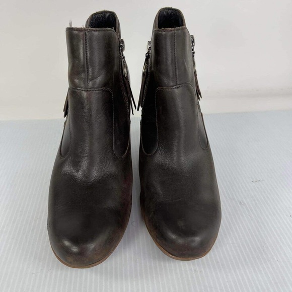 UGG Australia Women's Meredith Brown Wedge double Zip Bootie US 10 Ankle boot - Picture 4 of 10
